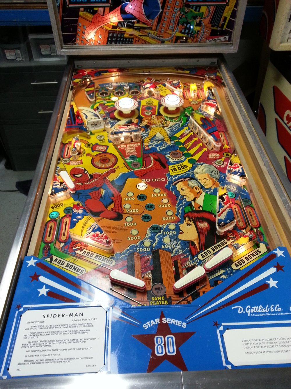 Gottlieb the Amazing Spiderman Pinball Machine for sale